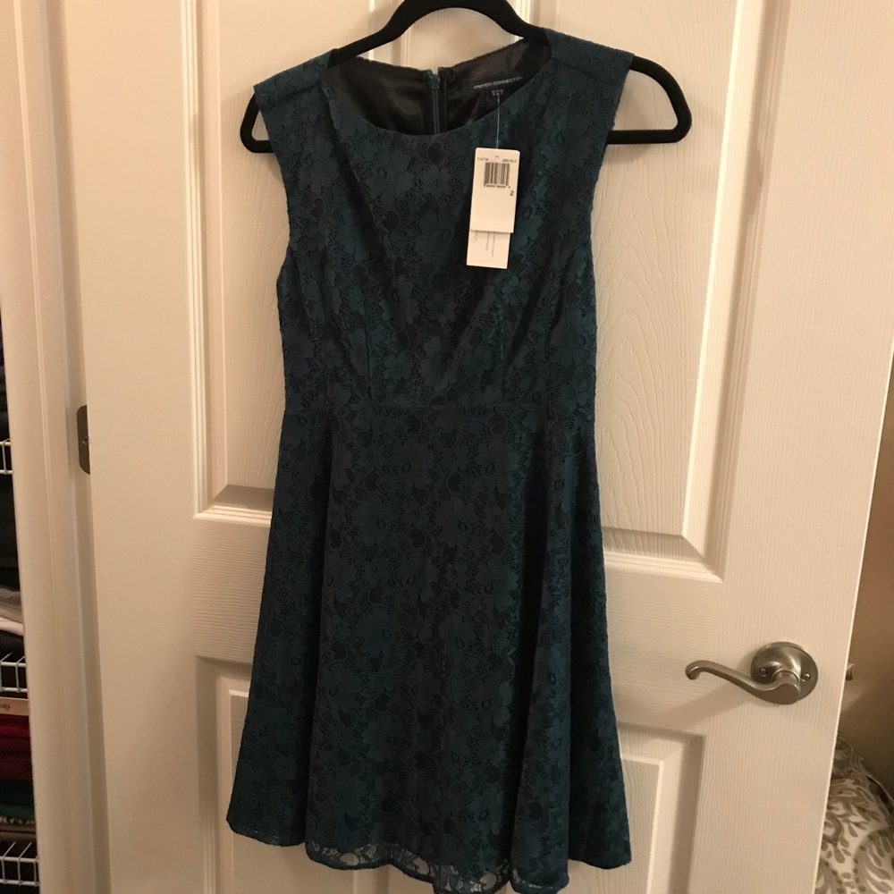 NWT French connection fit and flare lace dress